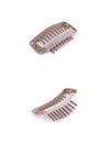 Black / Light Brown / Dark Brown / Cream 9 Teeth Snap Clips - wifhair