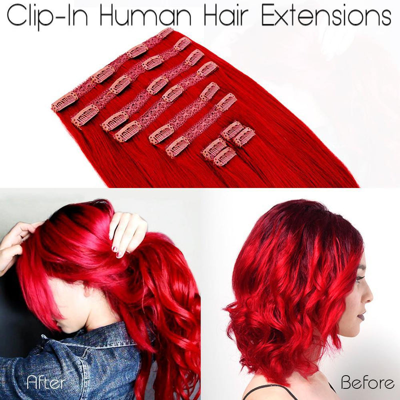 120g / 160g / 220g Full Head Set Clip-In Natural Hair Extensions - wifhair